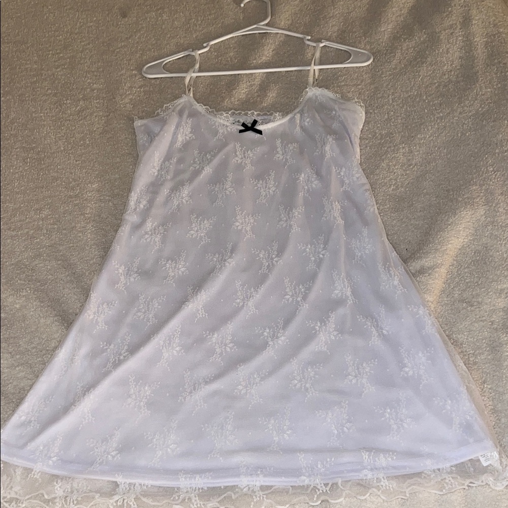 White Lace Slip Dress